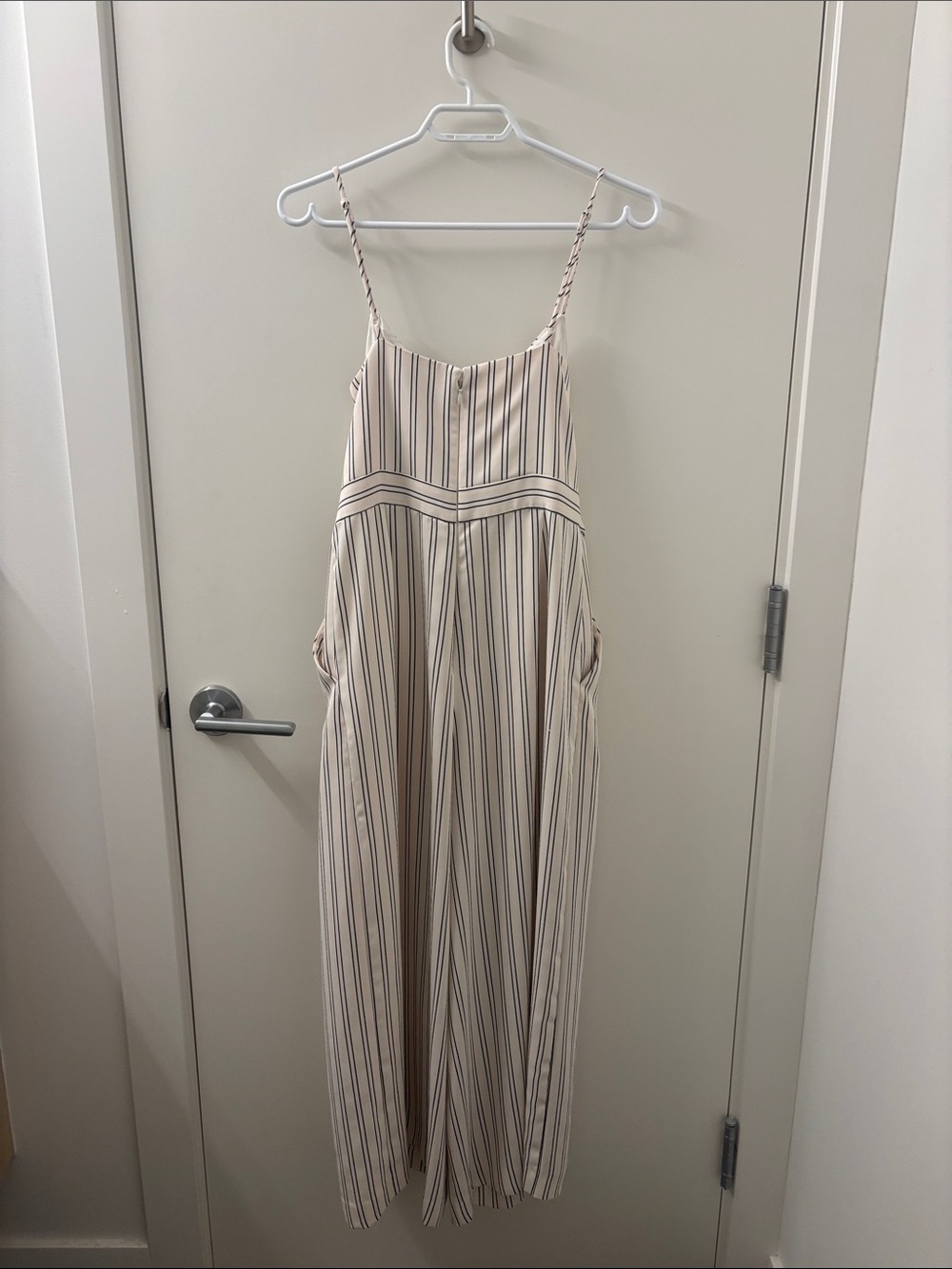 Cream and Navy Striped Wide-Leg Jumpsuit by Ever New Melbourne - Picture 2 of 5